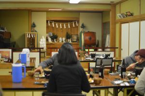 Dining room area at Shukobo Komadori-sanso in Mitake