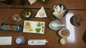 Vegan dinner at Shukobo Komadori-sanso in Mitake