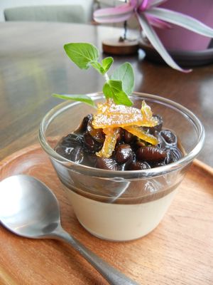 Soy-milk Bavarian Cream at Cafe Stay Happy in Tokyo