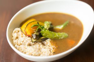 Organic Beans&Veg Curry on Brown Rice at Cafe Stay Happy in Tokyo