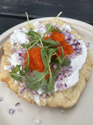Vegan Langos   at Gröna Lund in Stockholm