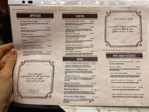 Menu at Eat Chay in London