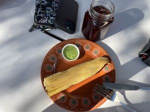 Vegan tamales   at Tamaliza in Sedona