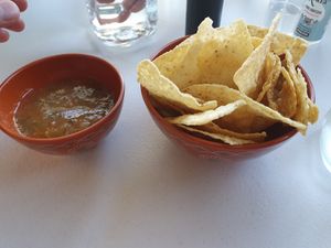 Chips and salsa at Tamaliza in Sedona