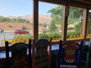View from cozy front room with gorgeous view! at Tamaliza in Sedona