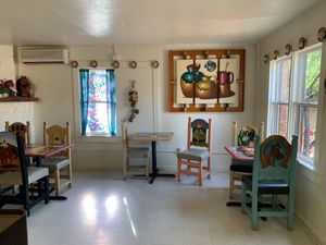 Seating area view from side at Tamaliza in Sedona