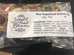 Tasty granola bar  at World Food Barn in Paris