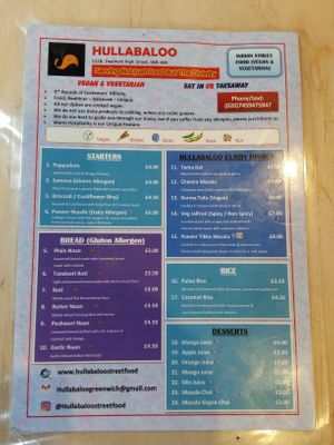 Menu as of 15 Oct 2023 at Chai Wrap in South East London