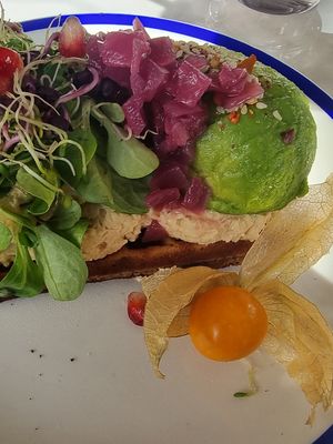 Savory waffle at Oslo Raw - Adamstuen Torg in Oslo