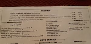 Vegan options at Dona Fulo in Guaruja