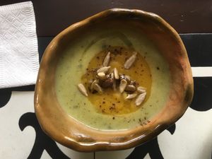 Brunch soup at The Organik Kitchen Saigon in Ho Chi Minh City