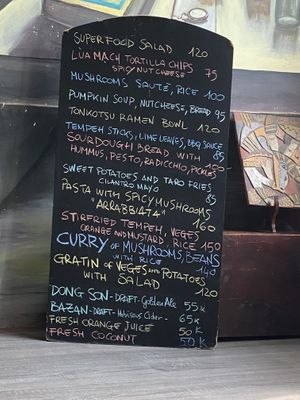 Current menu at The Organik Kitchen Saigon in Ho Chi Minh City
