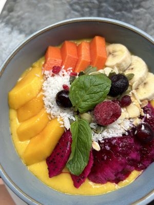 Mango smoothiebowl  at Khun Kae's Juice Bar in Chiang Mai