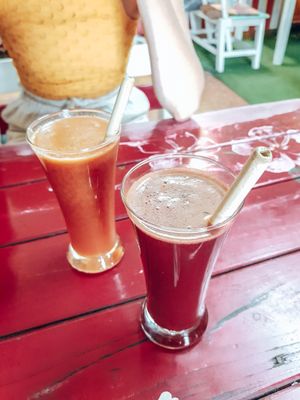 Juices at Khun Kae's Juice Bar in Chiang Mai