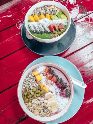 Smoothie bowls at Khun Kae's Juice Bar in Chiang Mai
