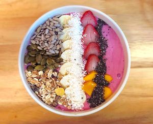 Berry bowl at Khun Kae's Juice Bar in Chiang Mai