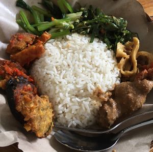 Nasi campur 15 000 at Rama Vegetarian in Ubud