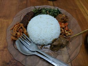 nasi campur at Rama Vegetarian in Ubud