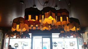 Funky lampshades at Lounges - Nostrano Lounge in South West London
