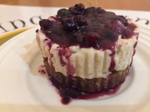 Cheese cake at La Reina Banana in Madrid