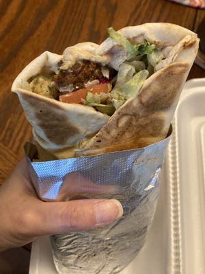 Falafel wrap at Medi's Mediterranean Fusion Restaurant in Macon