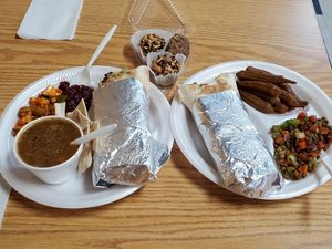 Flafel wraps and goodies! at Medi's Mediterranean Fusion Restaurant in Macon