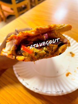 Vegan falafel wrap  at Medi's Mediterranean Fusion Restaurant in Macon