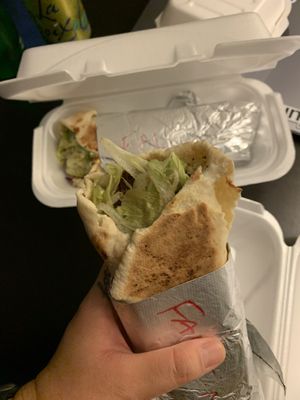 Falafel wrap at Medi's Mediterranean Fusion Restaurant in Macon