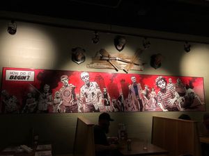 Fun decor at Zombie Burger in Des Moines
