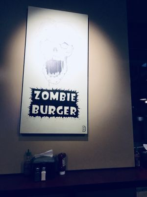 Sign at Zombie Burger in Des Moines