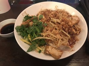 Rice noodles with tofu  at YUMI in Hamburg
