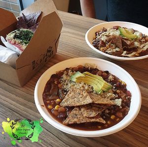 Delicious food (chilli a bit to spice) but avocado helps! at kb&co - Fox One Tower in Edmonton