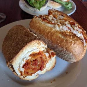 Eggplant parmigiana hero at Pazzo Wood Fired Pizza in Wading River