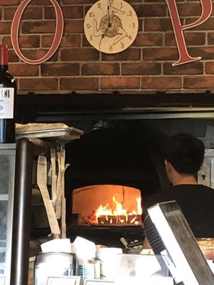 Wood fire   at Pazzo Wood Fired Pizza in Wading River