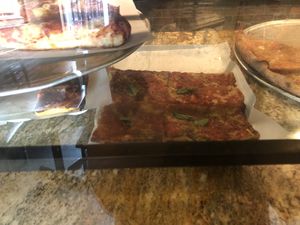 No vegan pizza by the window   at Pazzo Wood Fired Pizza in Wading River