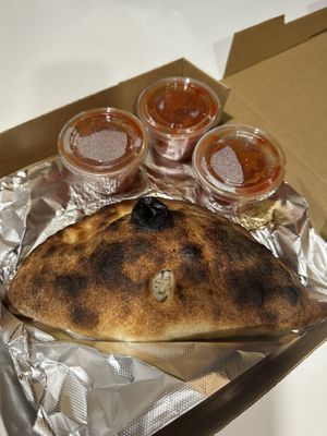 Vegan calzone  at Pazzo Wood Fired Pizza in Wading River