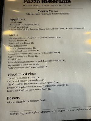   at Pazzo Wood Fired Pizza in Wading River