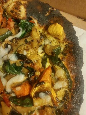 Traditional Vegan Woodfired Pizza. at Pazzo Wood Fired Pizza in Wading River