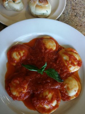 Veg stuffed vegan ravioli at Pazzo Wood Fired Pizza in Wading River