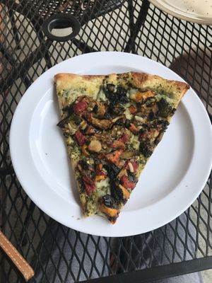 Vegan veggie slice at Pazzo Wood Fired Pizza in Wading River