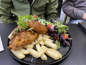 Fish and chips without the ocean death! at The Lost Deli in Adelaide