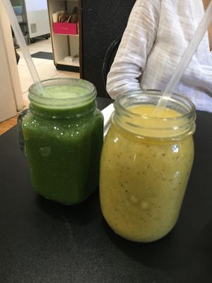Green & Tropical smoothies  at The Lost Deli in Adelaide