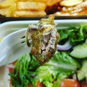 Vegan fish at The Lost Deli in Adelaide