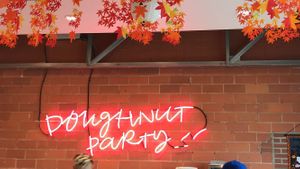 signage at Doughnut Party in Edmonton
