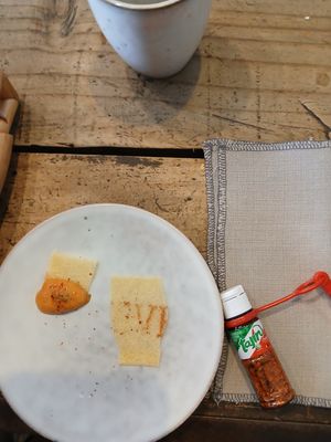 Not my chaotic good energy coming out with tajin on the 1st snack at VeVe in Copenhagen