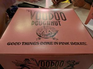 Cool boxes at Voodoo Doughnut in Universal City