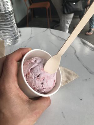 This creamy strawberry ice cream is legit! at Dear Bella Creamery in Hollywood