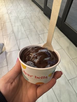 1 scoop of cookie monsta with hot fudge  at Dear Bella Creamery in Hollywood