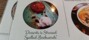 Stressed menu at Pure Vegan Heaven in Koh Phangan