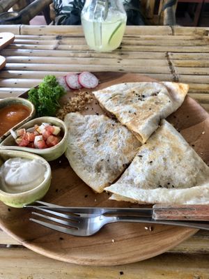 Mushroom Quesadillas   at Pure Vegan Heaven in Koh Phangan